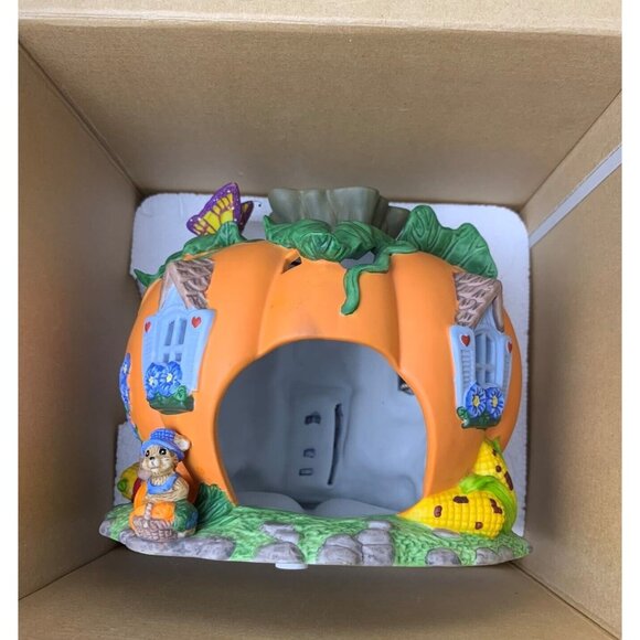 Partylite Harvest Pumpkin Tealight House Ceramic Candle Holder Autumn Decoration - Picture 9 of 13